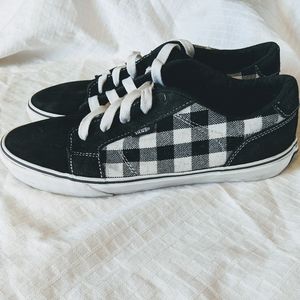 Vans Black & White Plaid Size 10 / 11.5